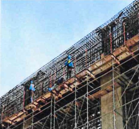 Structural steel and scaffolding works