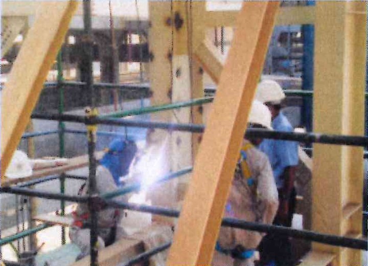 Structural welding on site